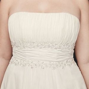 Chiffon Empire Waist Plus Size Wedding Dress